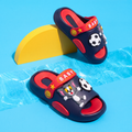Navy Blue & Red Kids' Clog Sandle | Navy Blue & Red