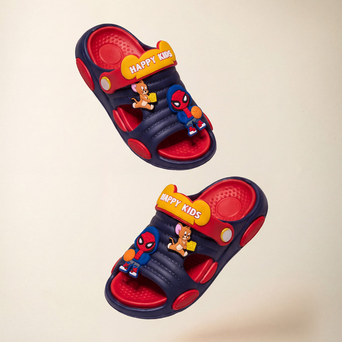 Dark Blue & Red Kids' Slide Sandals