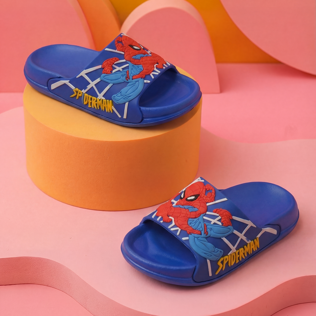 Superhero Kids' Slide Slippers | Royal Blue