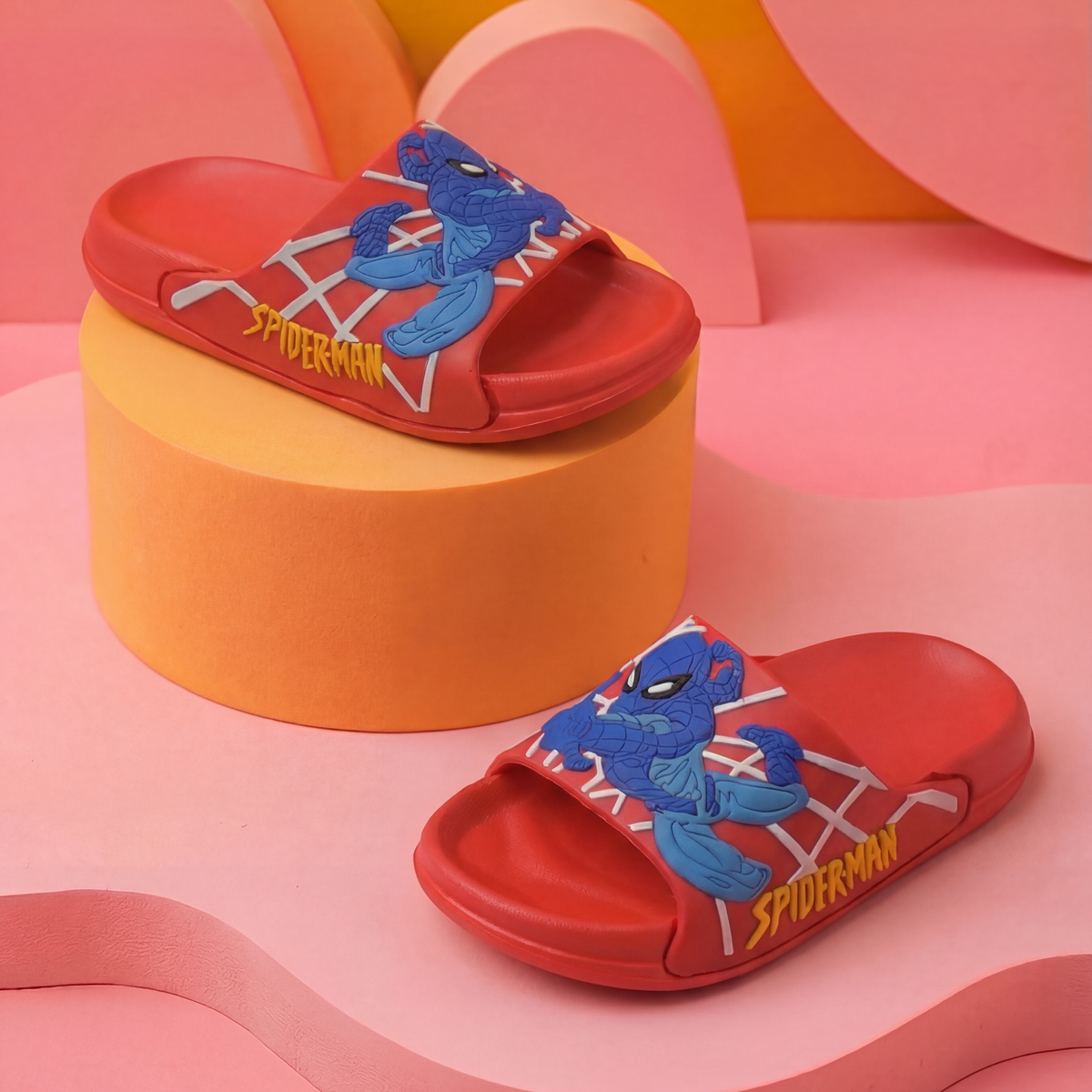 Superhero Kids' Slide Slippers | Crimson Red