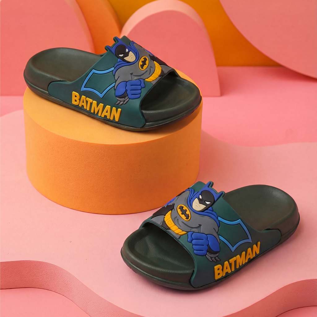 Batman Action Kids' Slide Slippers | Olive Green