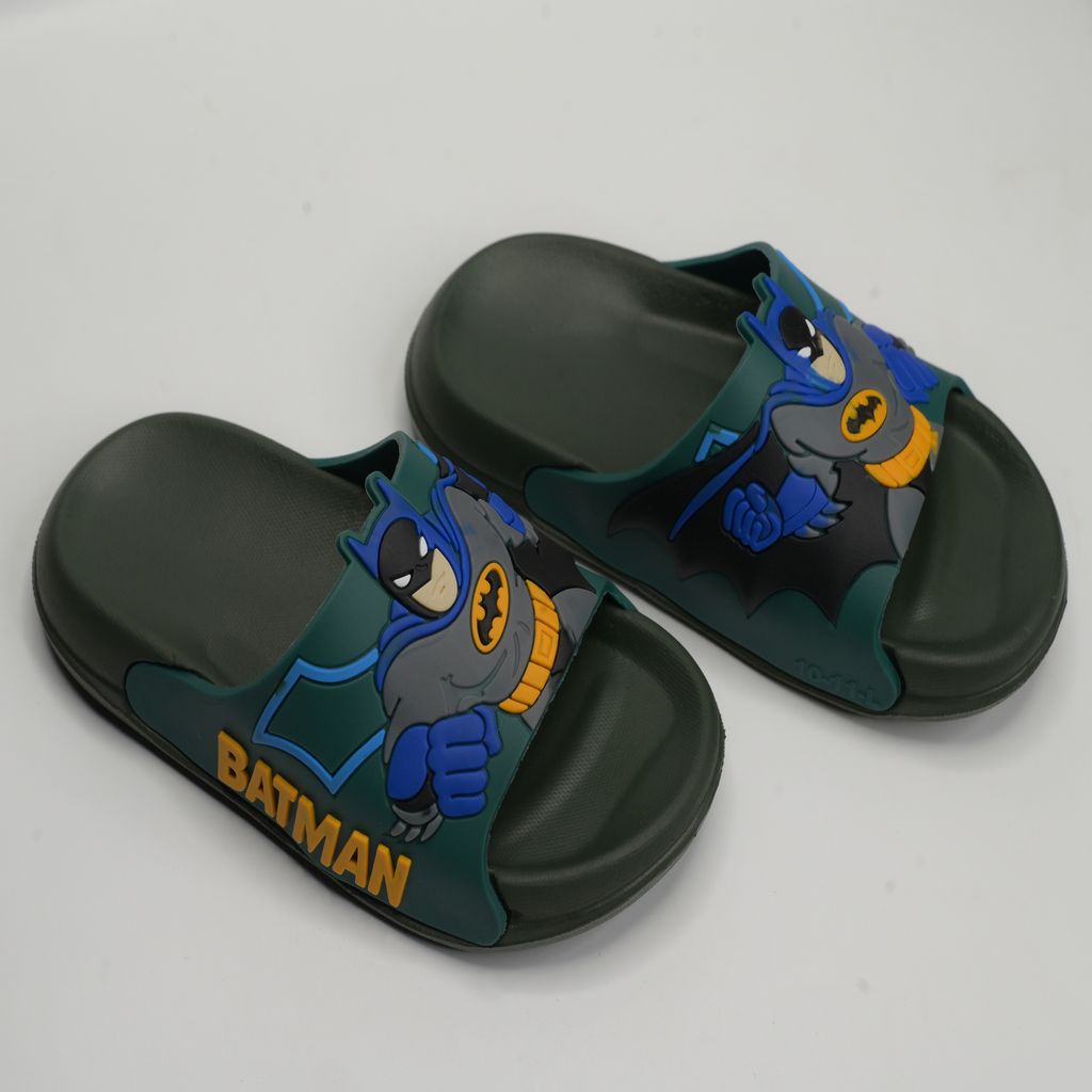 Batman Action Kids' Slide Slippers | Olive Green