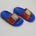 Ludo Board Game Kids' Slide Slippers | Red & Blue