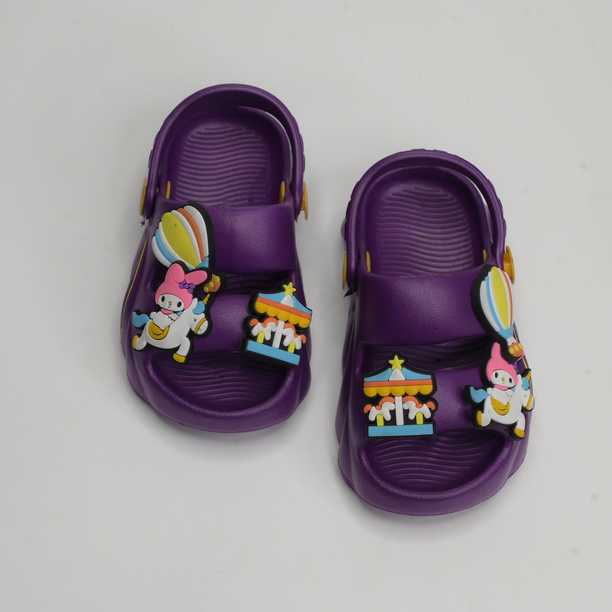My Melody Carousel Kids' Slide Sandals | Purple & Yellow