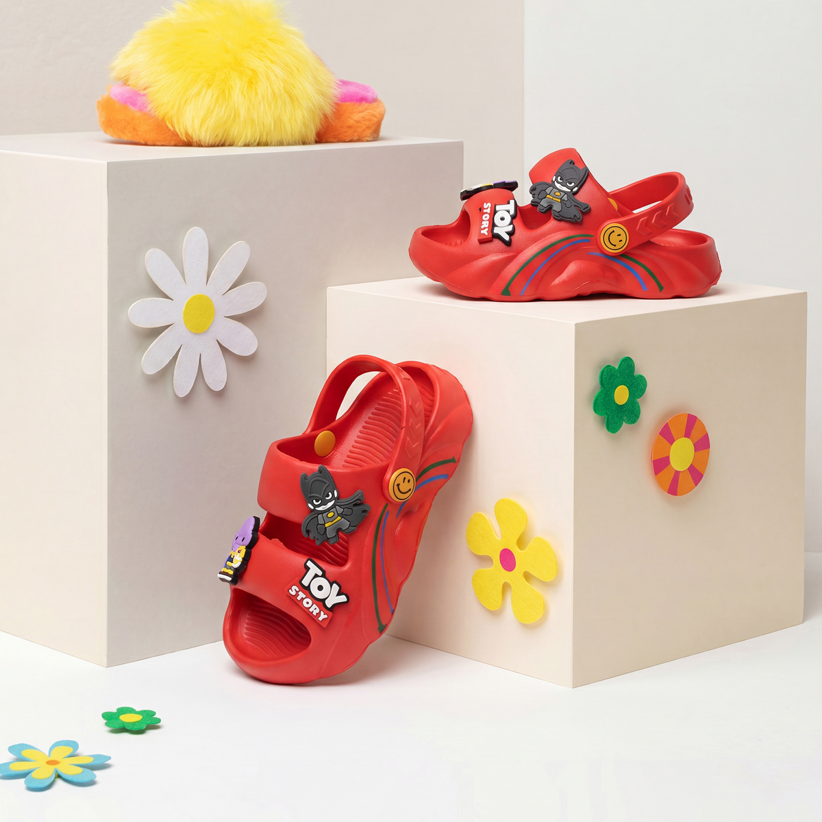 Batman & Thanos Kids' Slide Sandals | Cherry Red
