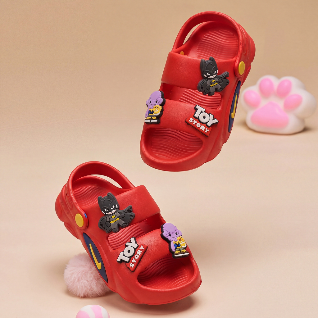 Batman & Thanos Kids' Slide Sandals | Cherry Red