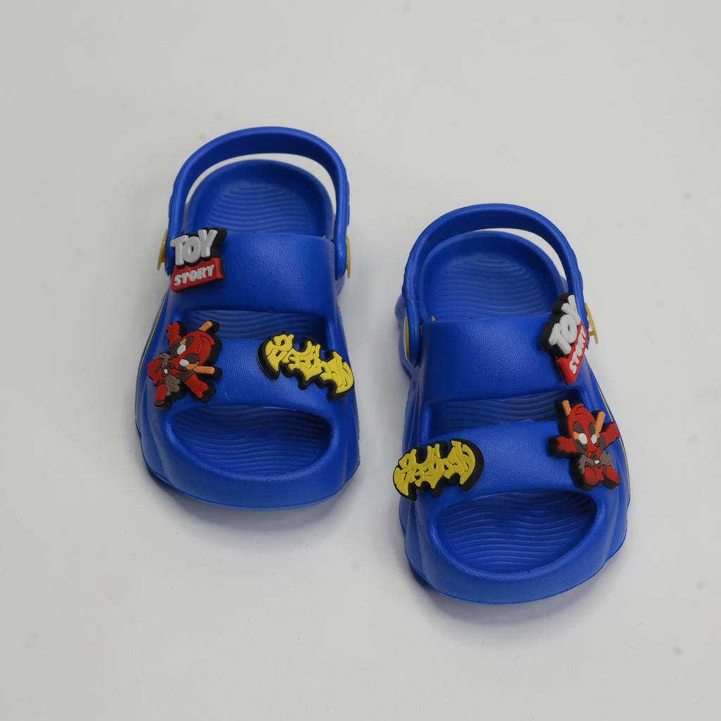 Deadpool & Batman Kids' Slide Sandals | Royal Blue