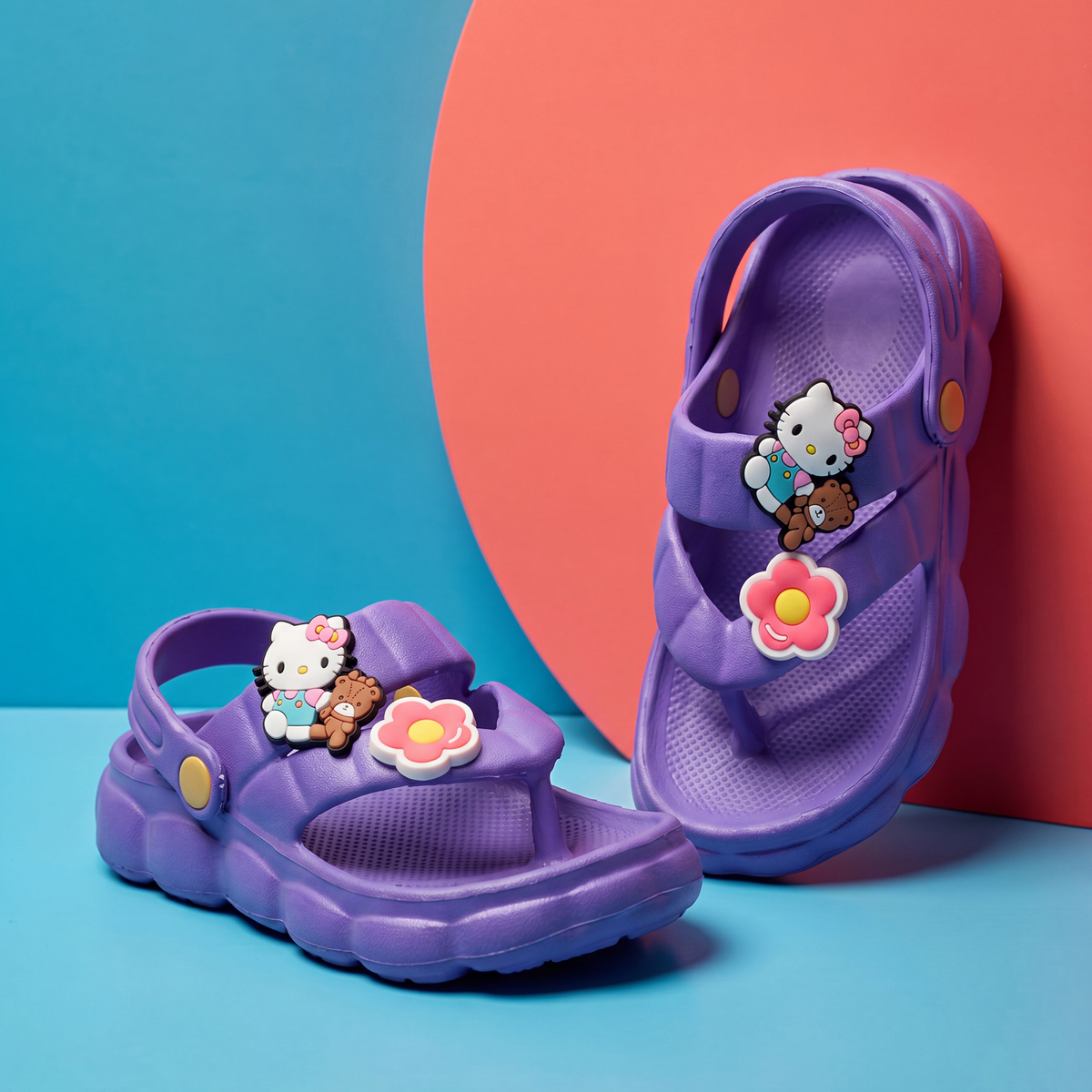 Hello Kitty & Flower Kids' Flip-Flop Sandals | Light Purple