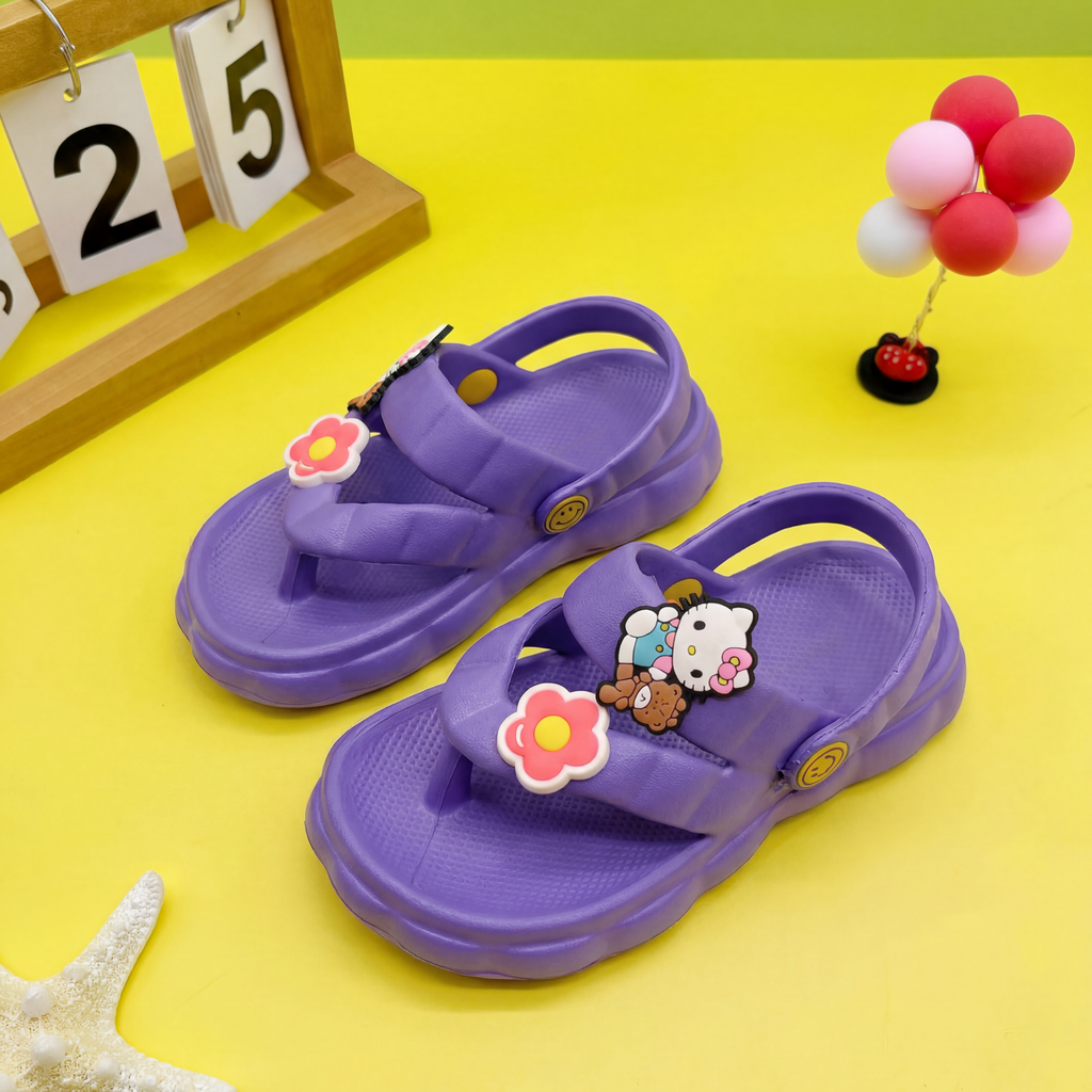 Hello Kitty & Flower Kids' Flip-Flop Sandals | Light Purple