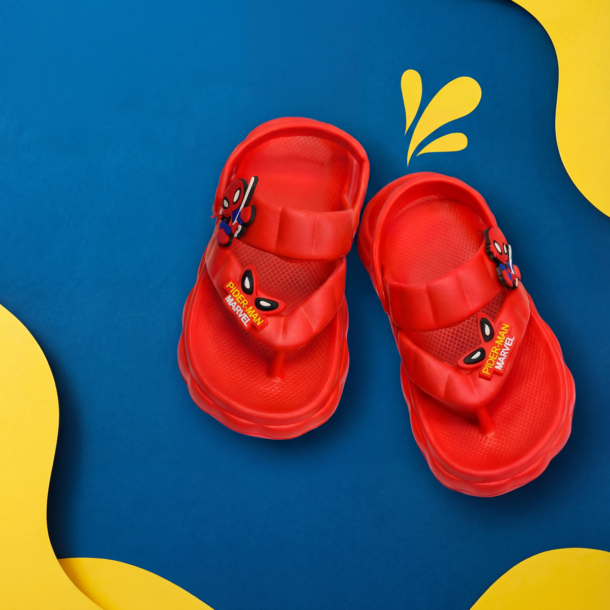 Spider-Man Marvel Kids' Flip-Flop Sandals | Vibrant Red