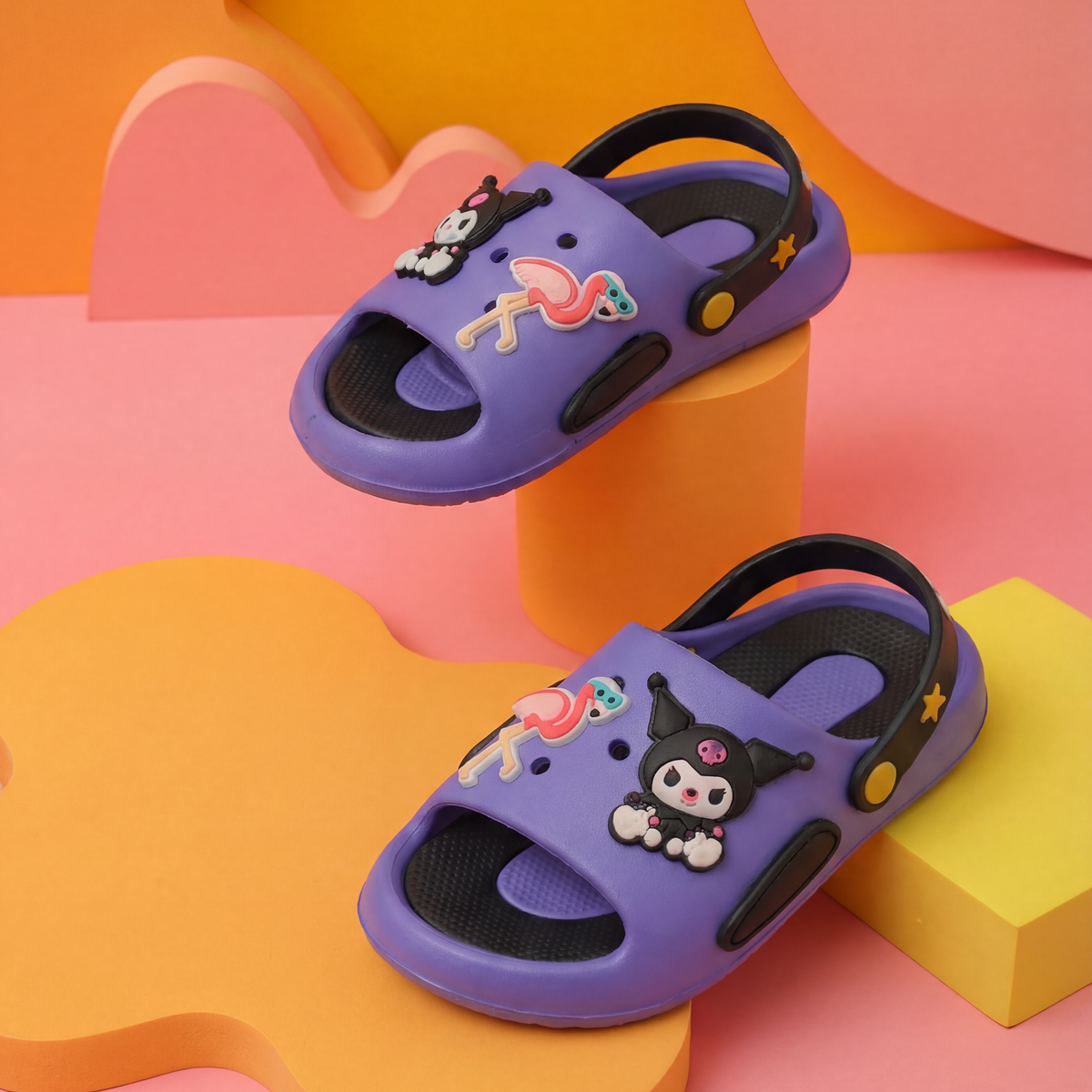 Kuromi Kids' Slide Slippers | Purple & Black