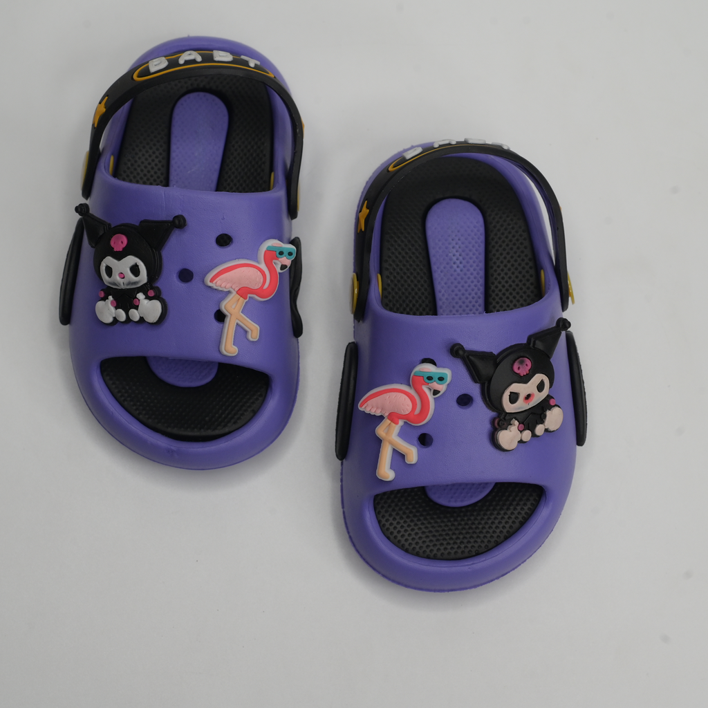 Kuromi Kids' Slide Slippers | Purple & Black